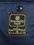 26/0504 vintage beale & inman italian wool & 20% mohair mid navy blue blazer 39 short