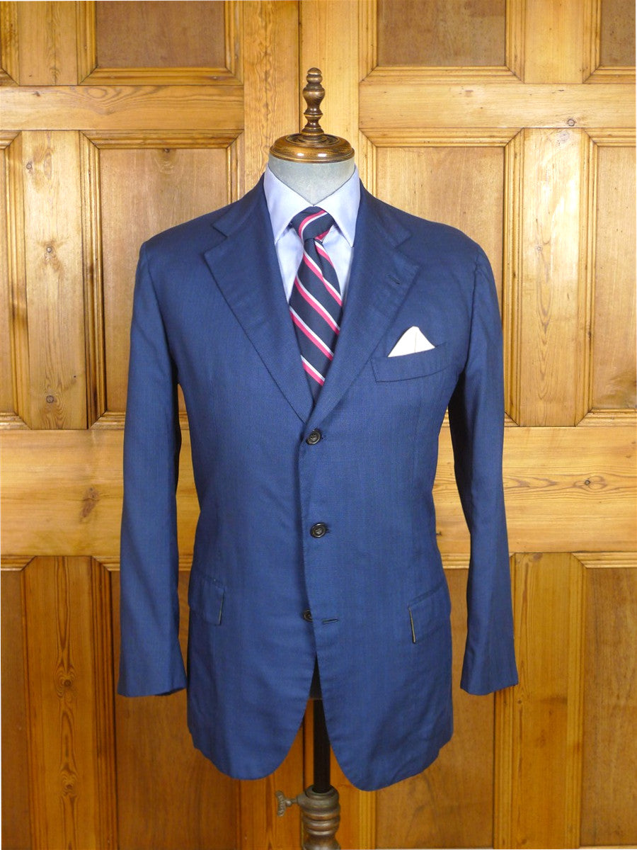 26/0512 immaculate 2016 gio genco mayfair italian super 150s & silk mid 2-tone blue blazer 42 short to regular
