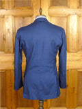 26/0512 immaculate 2016 gio genco mayfair italian super 150s & silk mid 2-tone blue blazer 42 short to regular