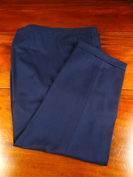 26/0515 vintage maurice sedwell navy blue worsted flannel trouser 39-44