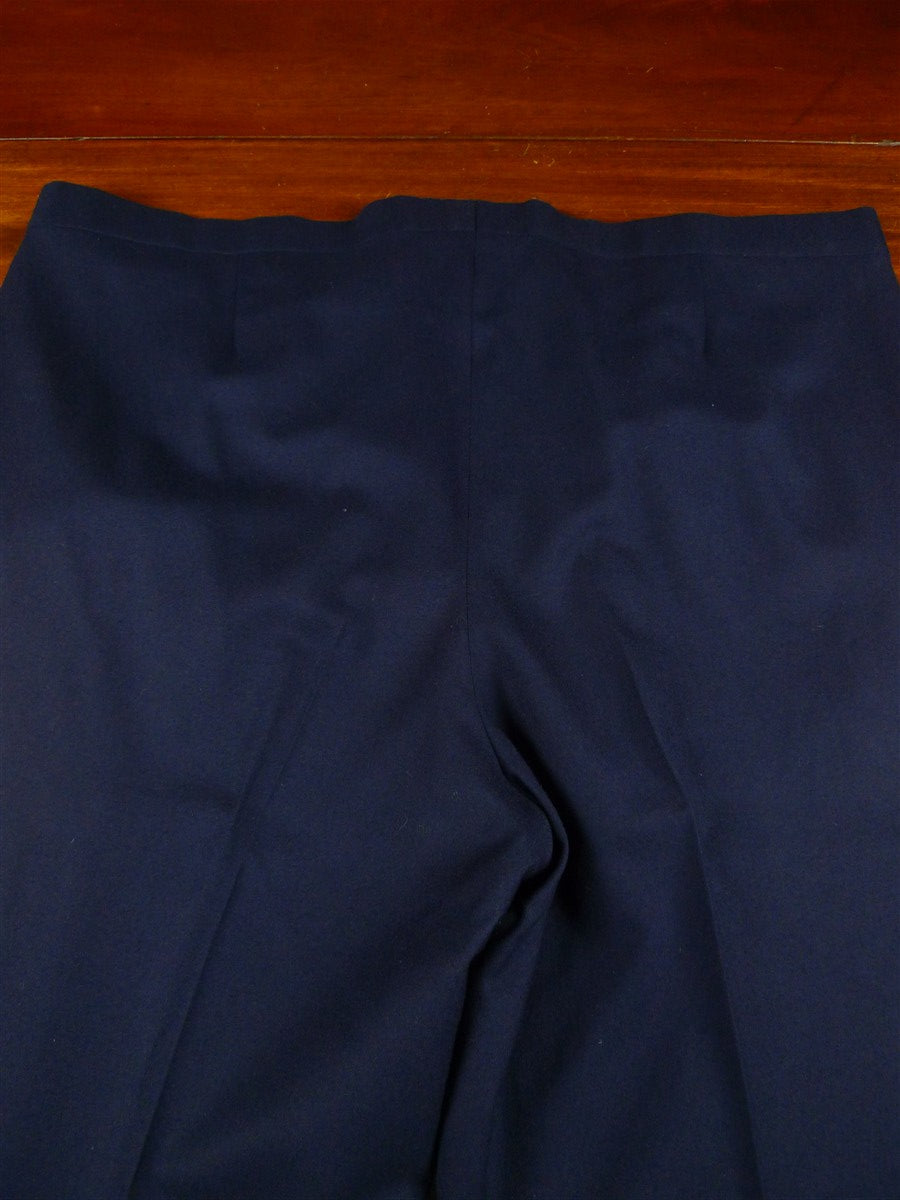 26/0515 vintage maurice sedwell navy blue worsted flannel trouser 39-44