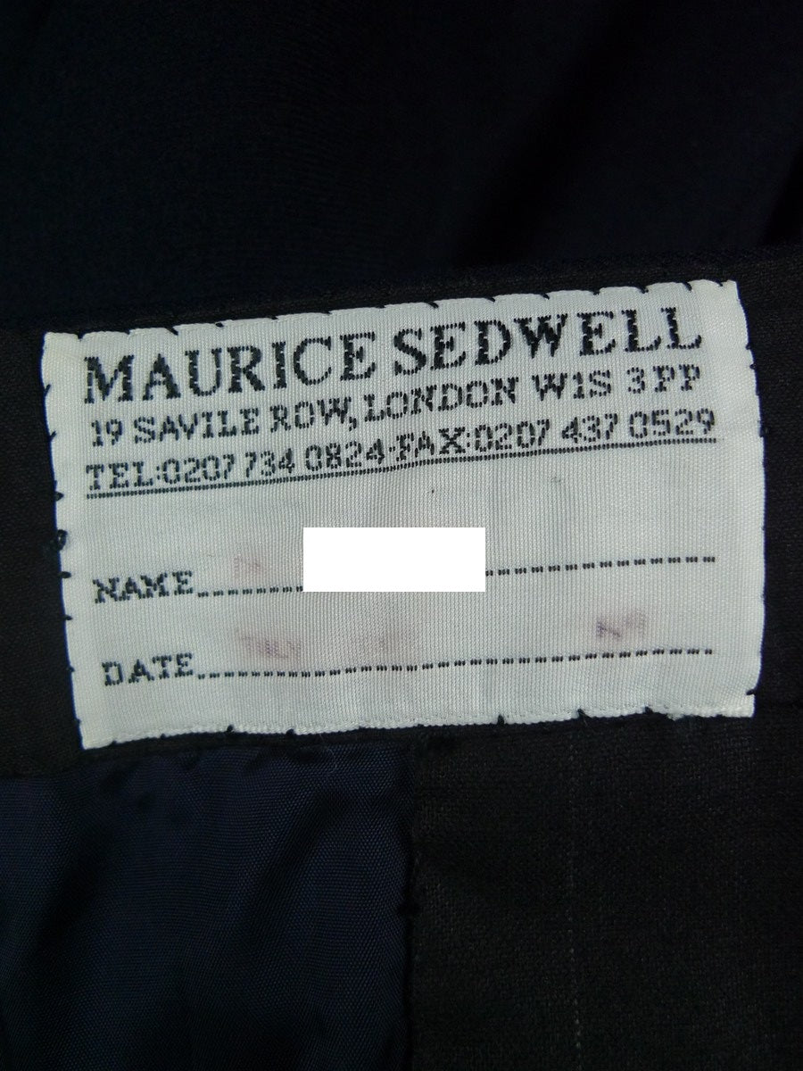 26/0515 vintage maurice sedwell navy blue worsted flannel trouser 39-44
