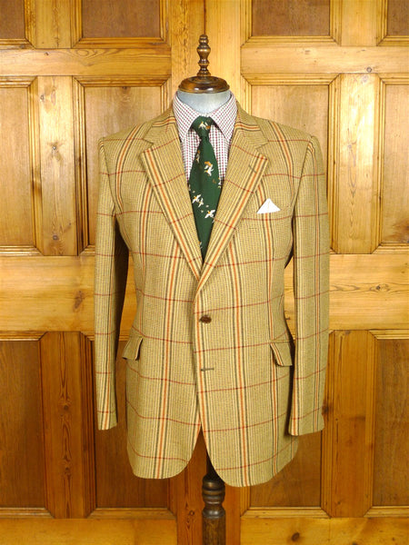 26/0517 vintage heavyweight john g hardy gun check tweed jacket 44 regular