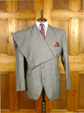 26/0519 very rare vintage 1976 caraceni of milan bespoke grey / red prince of wales check worsted suit 46 short to regular