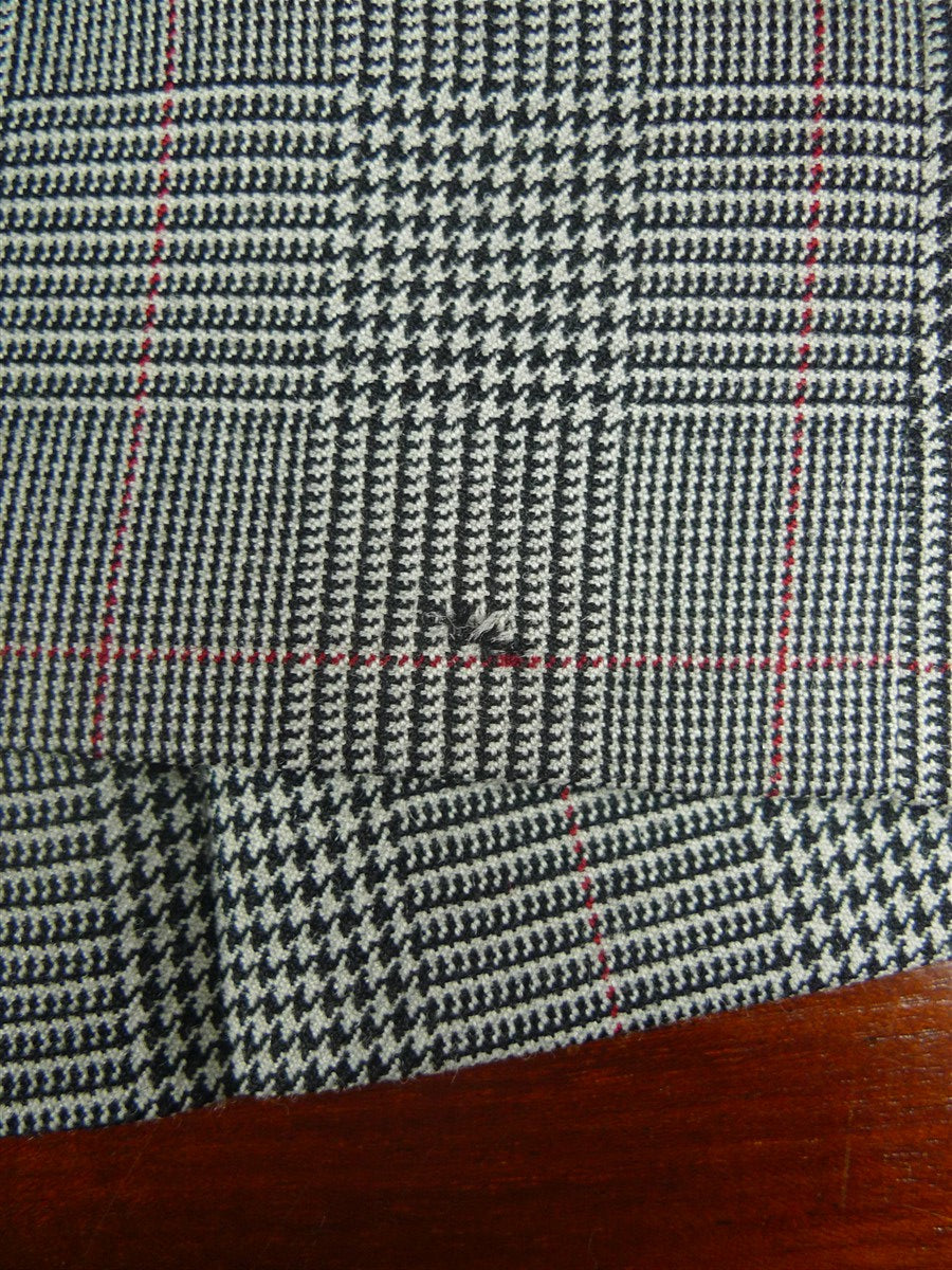 26/0519 very rare vintage 1976 caraceni of milan bespoke grey / red prince of wales check worsted suit 46 short to regular