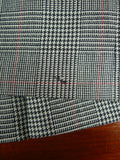 26/0519 very rare vintage 1976 caraceni of milan bespoke grey / red prince of wales check worsted suit 46 short to regular
