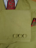26/0520 beautiful 1960s madrid vintage khaki green 3/3 d/b mohair suit 44 regular