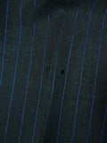 26/0521 vintage 1970 henry poole savile row bespoke charcoal grey / royal blue pin-stripe worsted & mohair suit 45 regular
