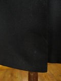 26/0539 genuine antique black wool d/b frock coat w/ beautiful detailing 33 short