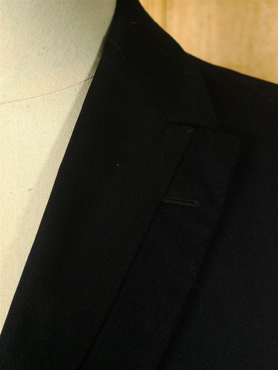 26/0540 genuine antique black wool d/b frock coat w/ beautiful detailing 36 short