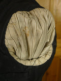 26/0541 genuine antique black wool d/b frock coat w/ beautiful detailing 35 short