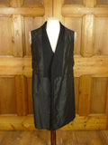 26/0541 genuine antique black wool d/b frock coat w/ beautiful detailing 35 short