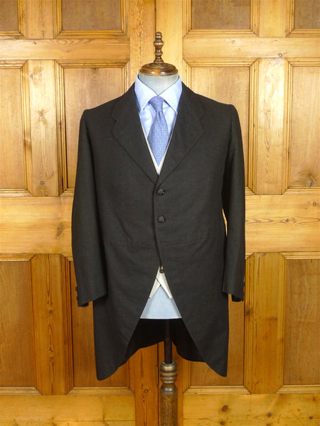26/0535 vintage 1940s 1950s charcoal grey wool morning coat for royal ascot / wedding 43 short