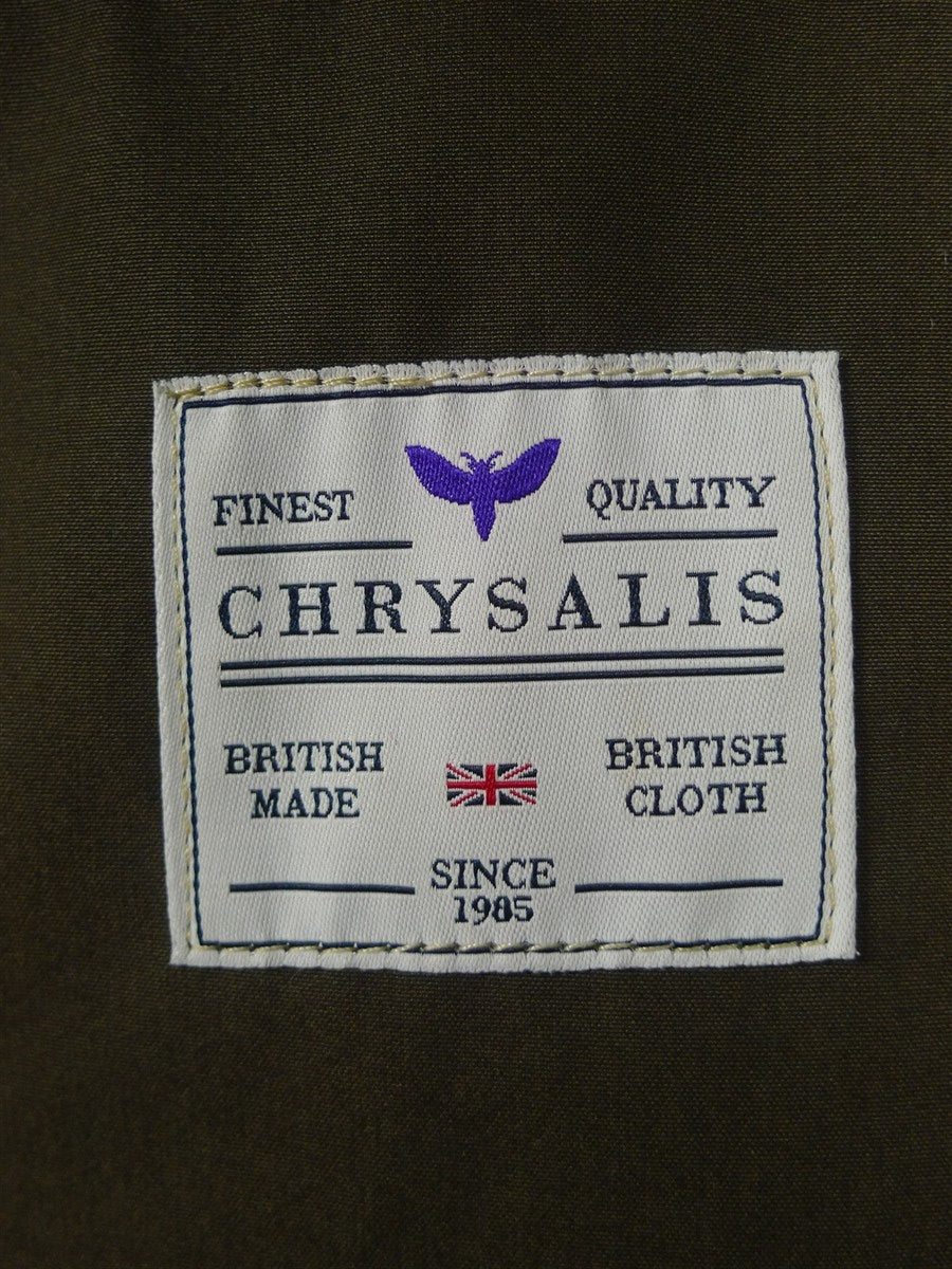 26/0546 mint nearly new chrysalis green / graph check tweed shooting jacket field coat w/ all weather membrane 46