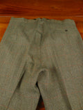 26/0550 immaculate 1983 vintage tom brown savile row bespoke brown / red wp check herringbone country trouser 36-40