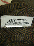 26/0550 immaculate 1983 vintage tom brown savile row bespoke brown / red wp check herringbone country trouser 36-40