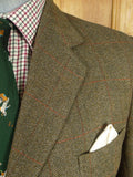 26/0552 vintage 1983 tom brown savile row bespoke brown / red wp check tweed jacket for restoration 41-42 regular