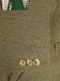 26/0552 vintage 1983 tom brown savile row bespoke brown / red wp check tweed jacket for restoration 41-42 regular