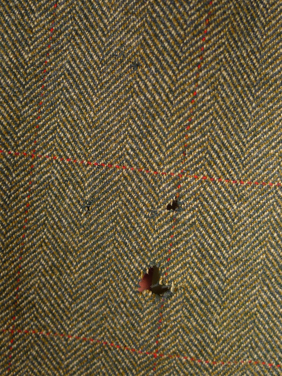 26/0552 vintage 1983 tom brown savile row bespoke brown / red wp check tweed jacket for restoration 41-42 regular