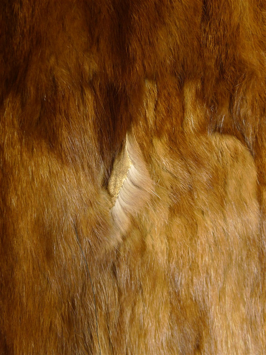 26/1090 amazing 1900s antique very heavy overcoat w/ mink linings & collar 42 (uk shipping only)