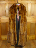 26/1090 amazing 1900s antique very heavy overcoat w/ mink linings & collar 42 (uk shipping only)
