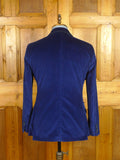 26/0561 new w/ tags hackett london blue shaved velvet dress jacket blazer 39-40 regular