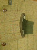 26/0564 immaculate p&j haggart of aberfeldy green wp check tweed shooting jacket field coat w/ all-weather membrane 50-52