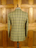 26/0566 immaculate vintage john g hardy green wp check tweed sports jacket 41-42 regular