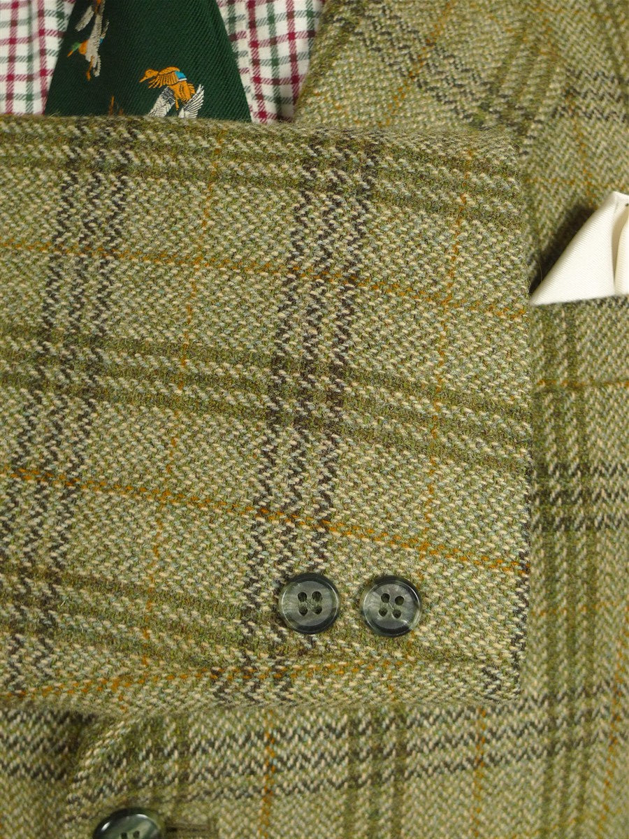 26/0566 immaculate vintage john g hardy green wp check tweed sports jacket 41-42 regular