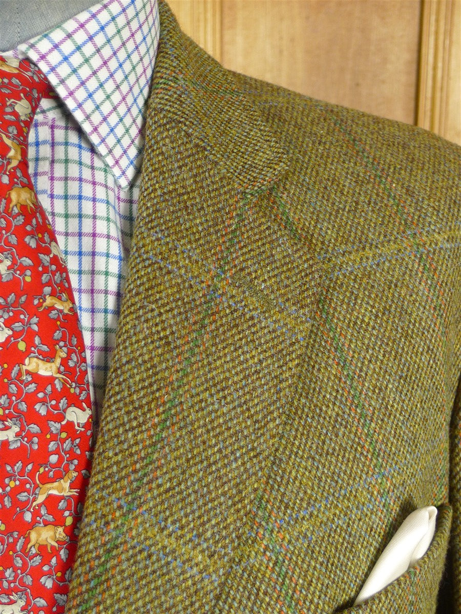 26/0570 immaculate extra-heavyweight p&j haggart of aberfeldy green wp check tweed shooting suit 48 regular
