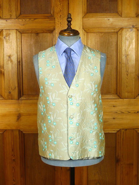 26/0572 neal & palmer jermyn street embroidered silk morning waistcoat 42