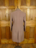 26/0575 fabulous ultra-heavyweight 1950s vintage rogers & co savile row bespoke british warm officers overcoat w/ original leather buttons 40 regular to long