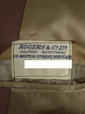 26/0575 fabulous ultra-heavyweight 1950s vintage rogers & co savile row bespoke british warm officers overcoat w/ original leather buttons 40 regular to long