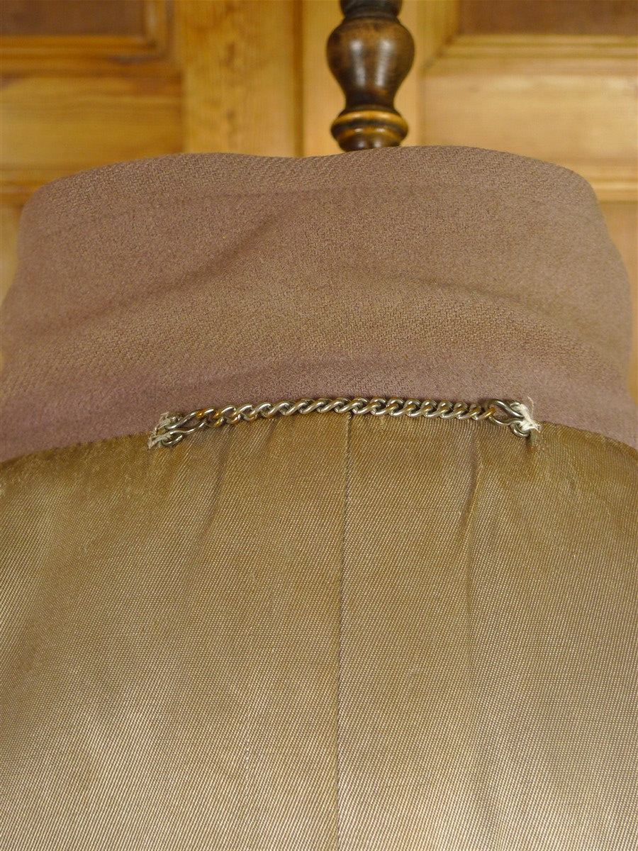 26/0575 fabulous ultra-heavyweight 1950s vintage rogers & co savile row bespoke british warm officers overcoat w/ original leather buttons 40 regular to long