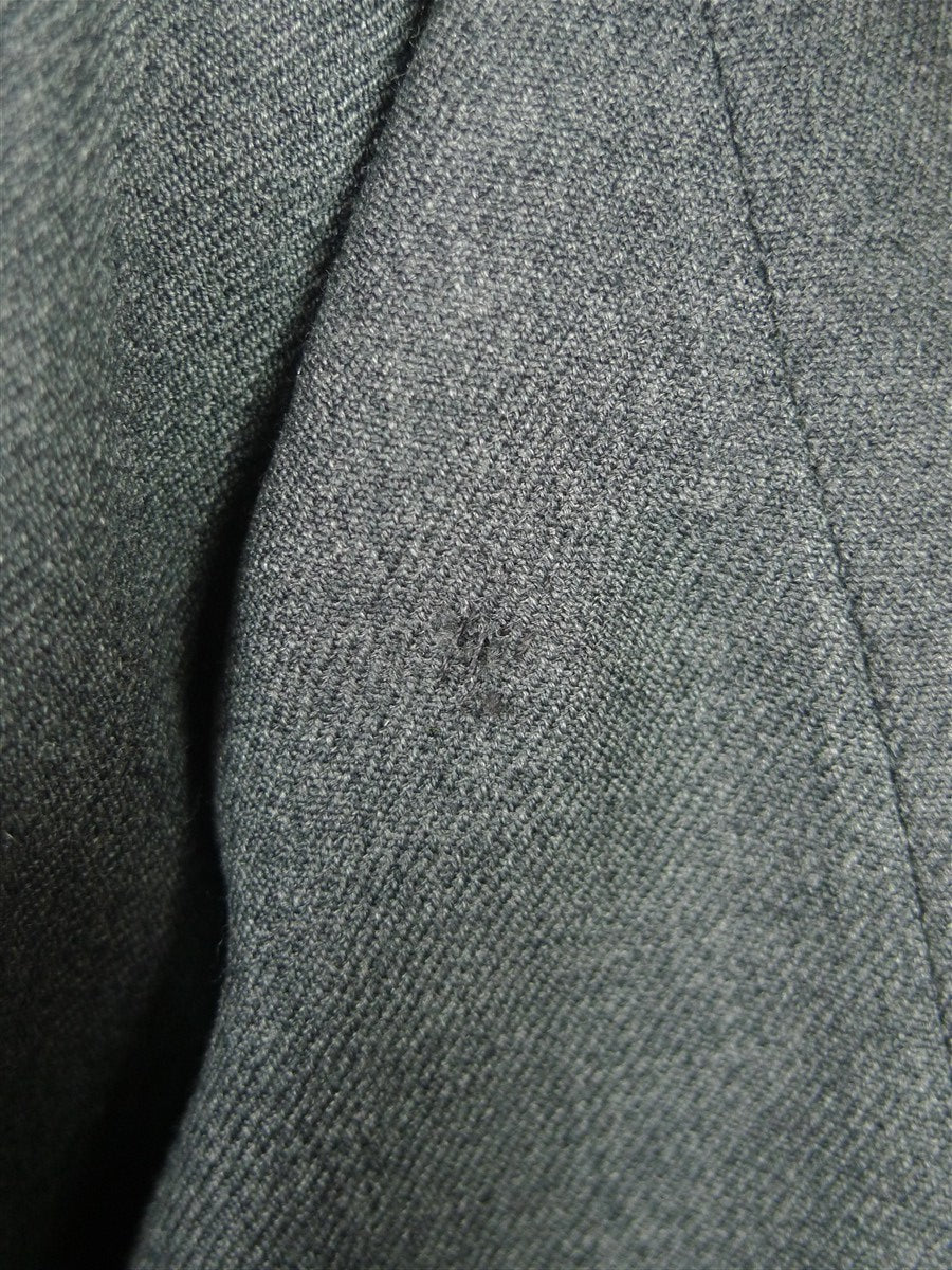 26/0579 vintage 1986 dege & sons savile row bespoke grey worsted flannel 3-piece suit 38 regular