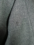 26/0579 vintage 1986 dege & sons savile row bespoke grey worsted flannel 3-piece suit 38 regular