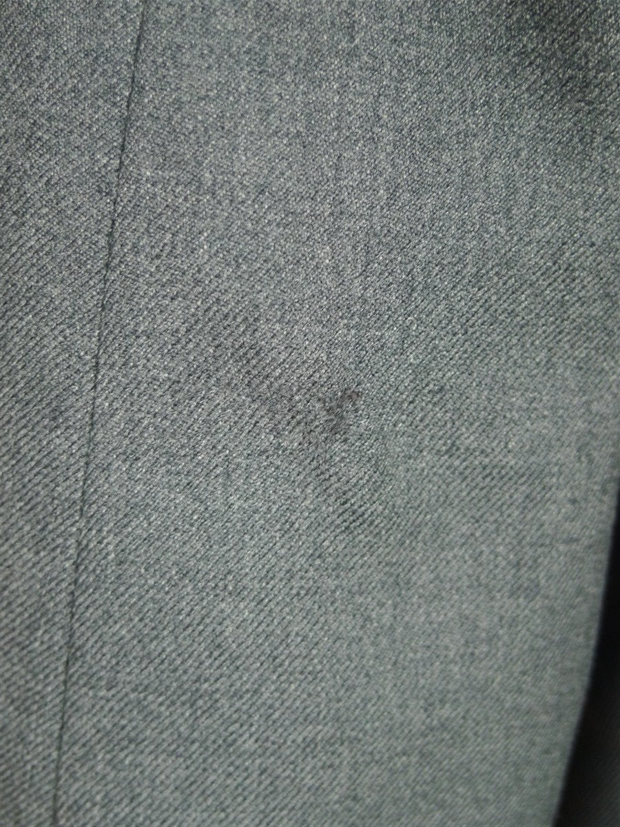 26/0579 vintage 1986 dege & sons savile row bespoke grey worsted flannel 3-piece suit 38 regular