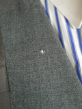 26/0579 vintage 1986 dege & sons savile row bespoke grey worsted flannel 3-piece suit 38 regular
