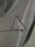 26/0579 vintage 1986 dege & sons savile row bespoke grey worsted flannel 3-piece suit 38 regular