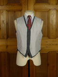 26/0579 vintage 1986 dege & sons savile row bespoke grey worsted flannel 3-piece suit 38 regular