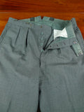 26/0579 vintage 1986 dege & sons savile row bespoke grey worsted flannel 3-piece suit 38 regular
