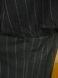 26/0577 vintage heavyweight 1984 tom brown savile row bespoke black rope-stripe worsted suit 42-43 regular