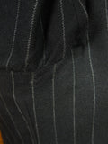 26/0577 vintage heavyweight 1984 tom brown savile row bespoke black rope-stripe worsted suit 42-43 regular