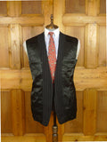 26/0577 vintage heavyweight 1984 tom brown savile row bespoke black rope-stripe worsted suit 42-43 regular