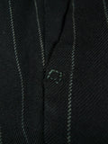 26/0577 vintage heavyweight 1984 tom brown savile row bespoke black rope-stripe worsted suit 42-43 regular