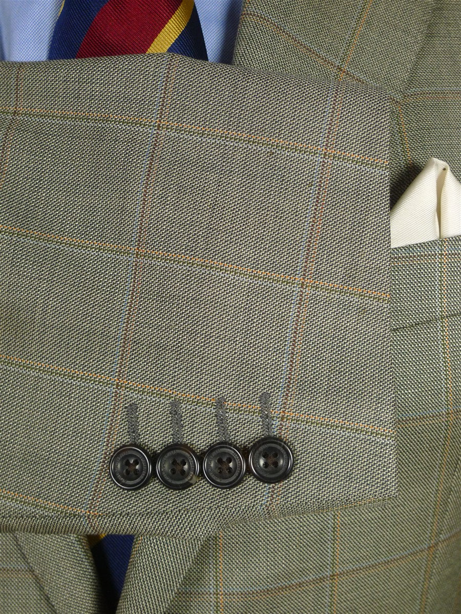 26/0586 immaculate vintage aquascutum wool & silk pale green wp check sports jacket blazer 39 regular