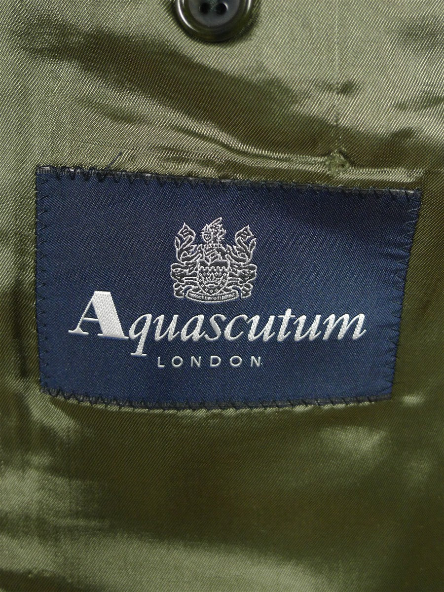 26/0586 immaculate vintage aquascutum wool & silk pale green wp check sports jacket blazer 39 regular