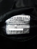 26/0591 immaculate 1986 dege & sons savile row bespoke black wool morning coat for royal ascot / weddings 38 regular to long