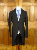 26/0592 beautiful 1920s 1930s vintage antique charcoal grey worsted flannel morning coat 37 regular