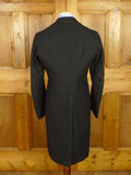 26/0592 beautiful 1920s 1930s vintage antique charcoal grey worsted flannel morning coat 37 regular